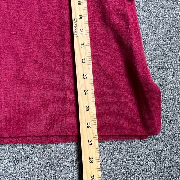 EILEEN FISHER Maroon Vneck Wool Womens Sweater Sz M - Picture 4 of 7